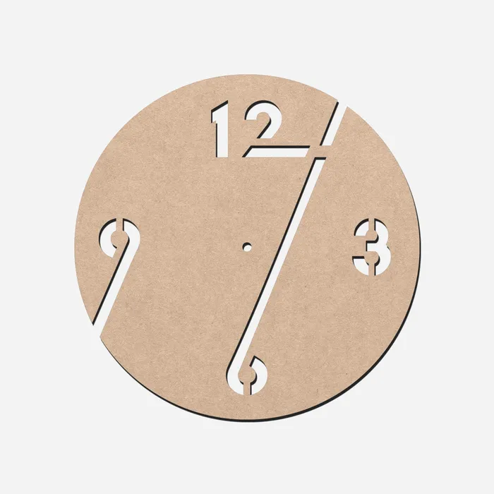 4 Digits MDF Wall Clock Base 50cm Dia Resin Art Hub Earrings