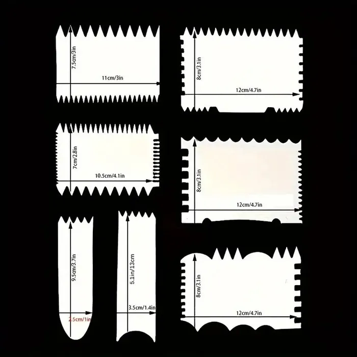 7pcs Plastic Scrapper Tool for Art and Craft RESIN ART HUB Necklaces