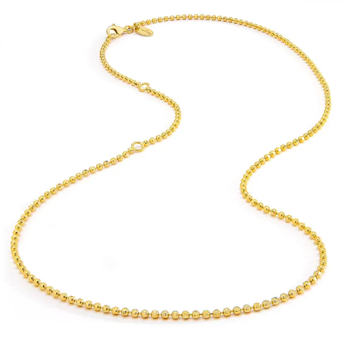 Aaron Basha Necklaces Vermeil Faceted Ball Chain