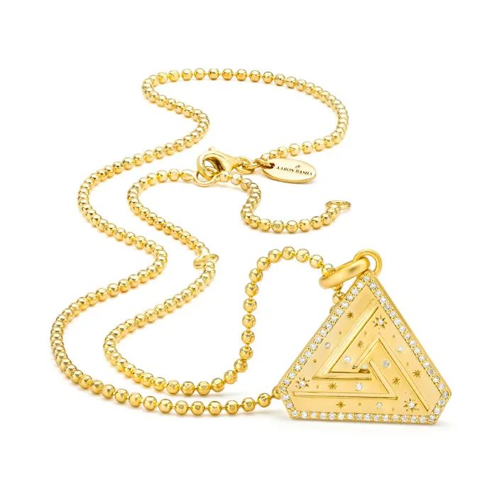 Aaron Basha Necklaces Vermeil Faceted Ball Chain