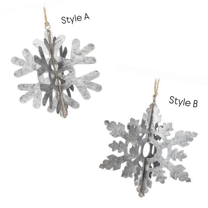 Abbott Earrings 3D Snowflake Ornament