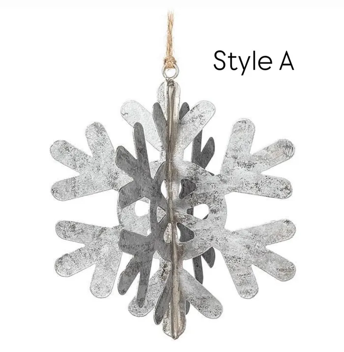 Abbott Earrings 3D Snowflake Ornament