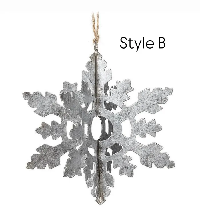 Abbott Earrings 3D Snowflake Ornament