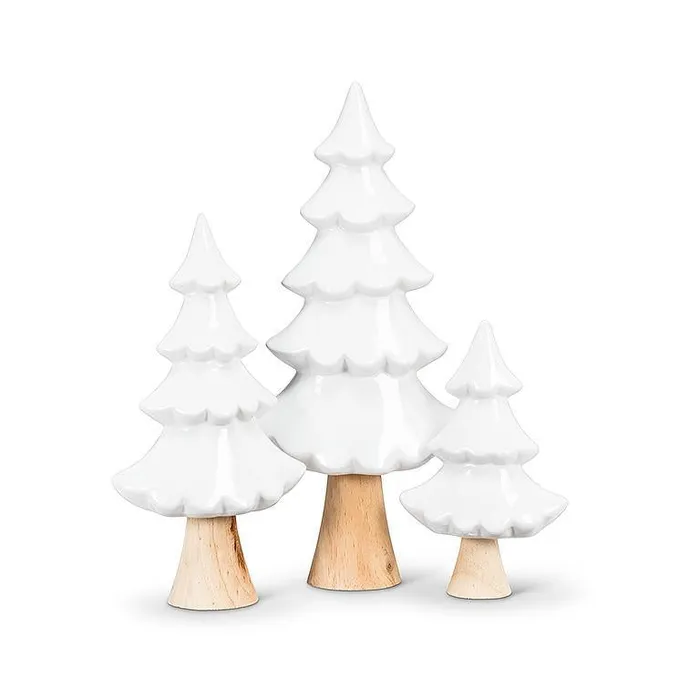 Abbott Small Simple Tree White 9 Necklaces