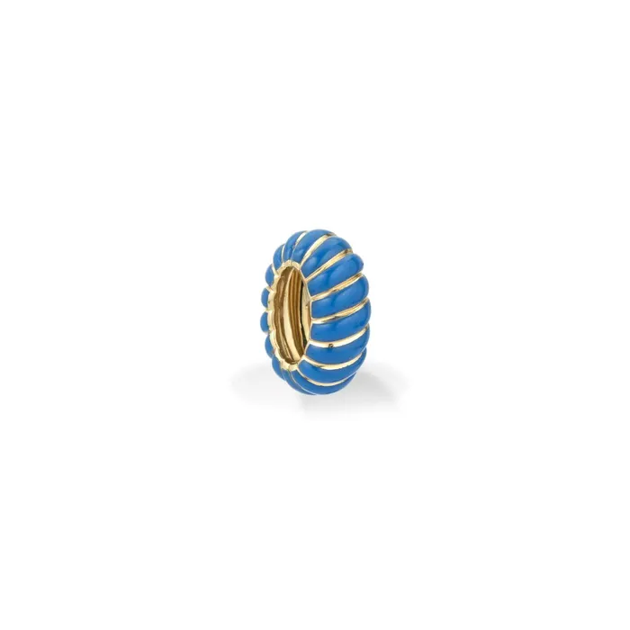 Adina Reyter Earrings Cobalt Ceramic Wave Big Bead