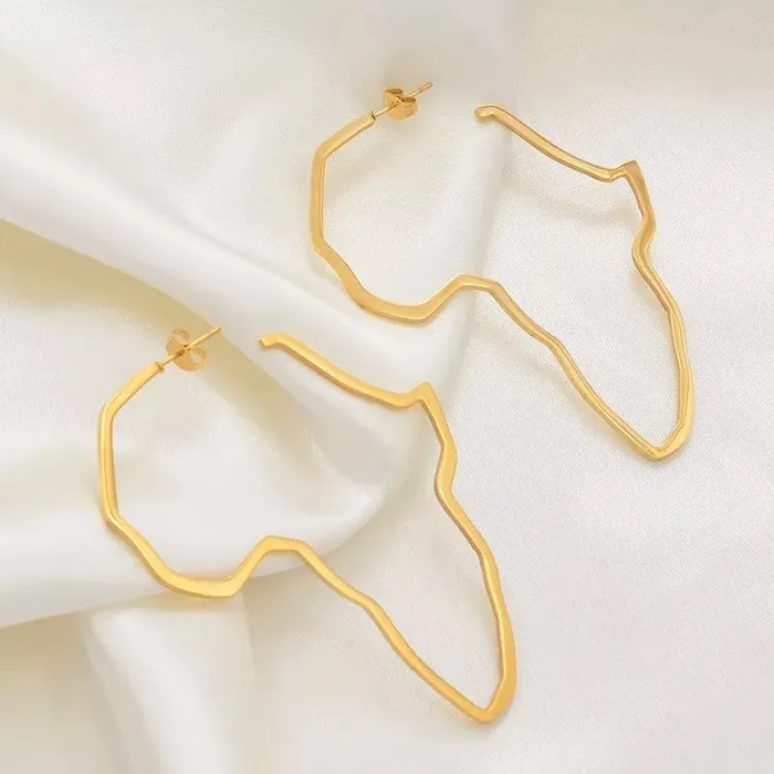 Africa Map Earrings The Signature Collection Co Earrings