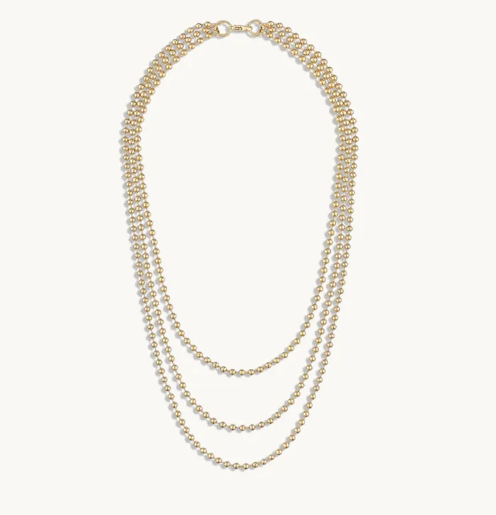 Alexa Leigh 3MM LAYERED BALL CHAIN NECKLACE Necklaces