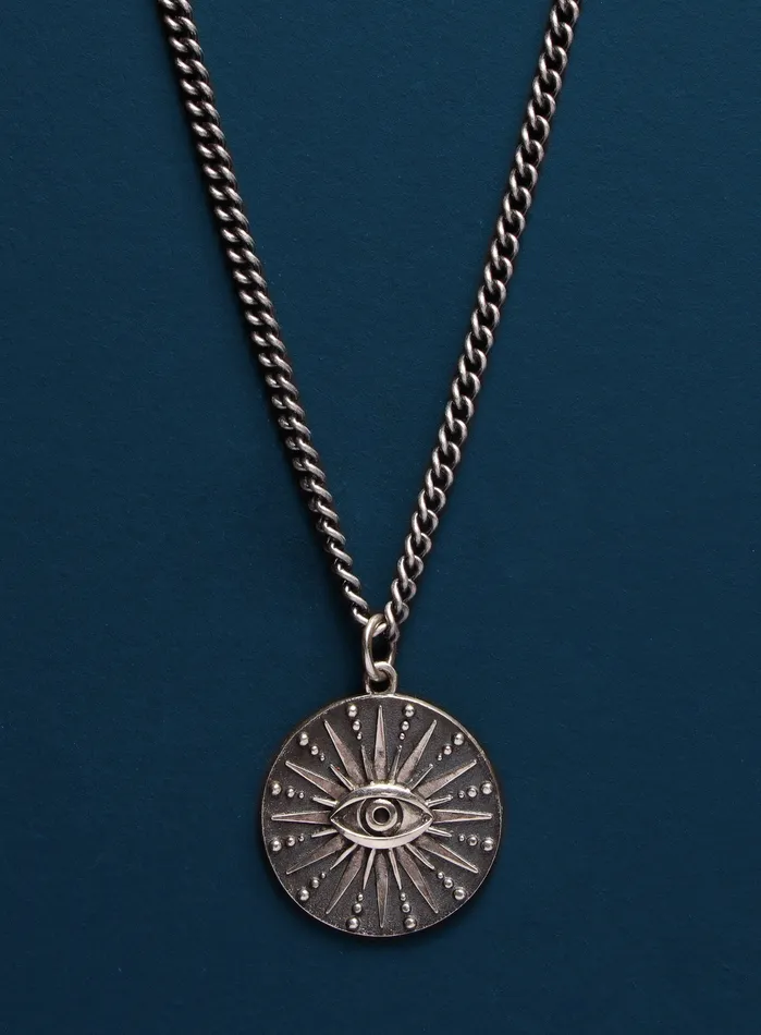 All Seeing Eye Sterling Silver Pendant on oxidized sterling chain WE ARE ALL SMITH Mens Jewelry Clothing Necklaces All Seeing Eye Sterling Silver Pendant on oxidized sterling chain WE ARE ALL SMITH Mens Jewelry Clothing Necklaces