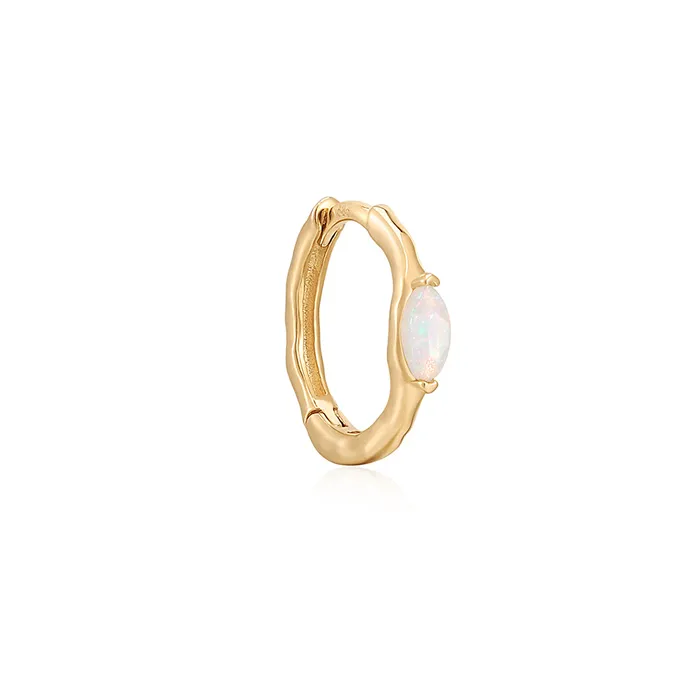 ARETHA Opal Huggie AURELIE GI Earrings