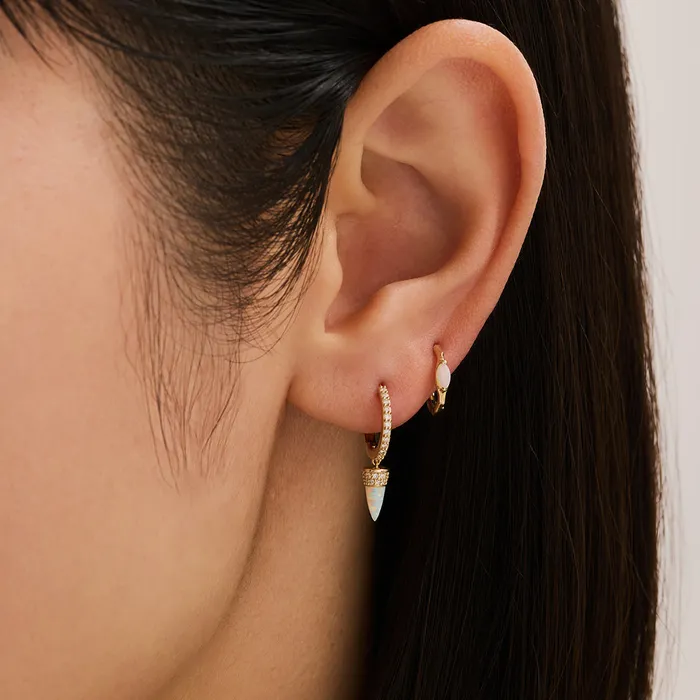ARETHA Opal Huggie AURELIE GI Earrings