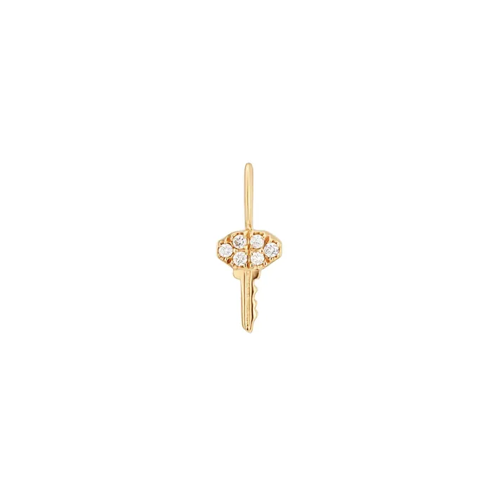 AURELIE GI Charm Necklaces TREASURE Diamond Key Charm