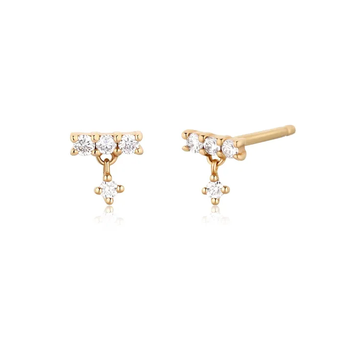 AURELIE GI Earrings DIANA Dangling Diamond Studs