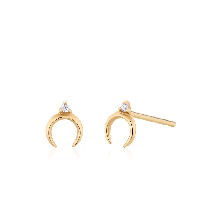 AURELIE GI Earrings GLORIA Diamond Arc Studs
