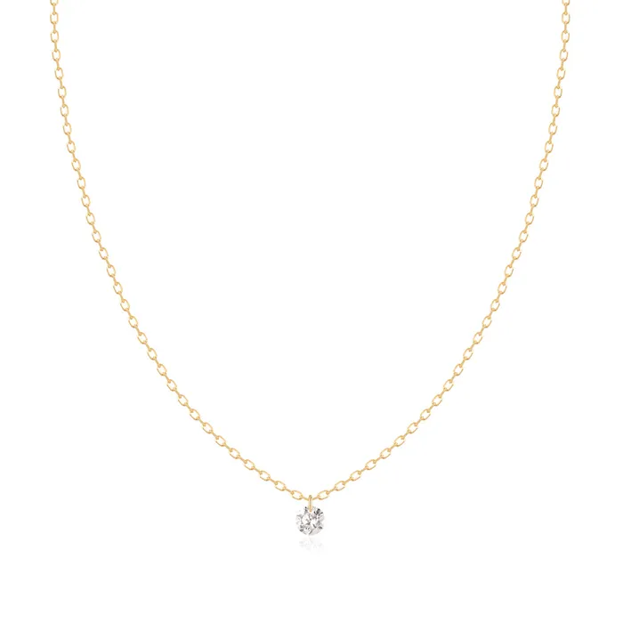 AURELIE GI PIROUETTE Single Floating Diamond Necklace Necklaces
