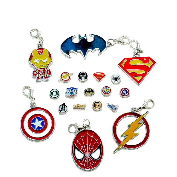 BATH0004SUPERHEROES Charm Necklaces Charm Drop Super Heroes