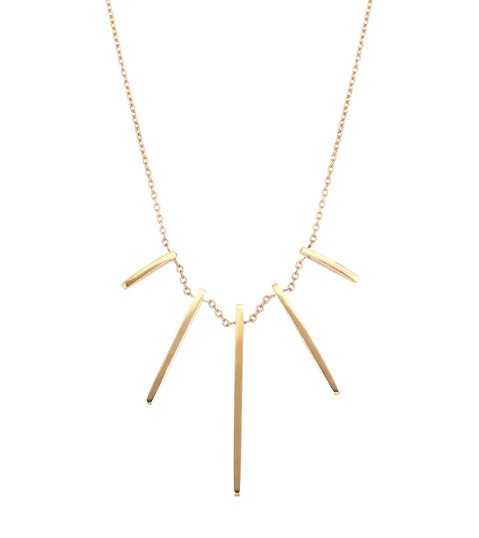 Beat Necklace Plain Gold Rose Gold Kismet by Milka Sale Necklaces