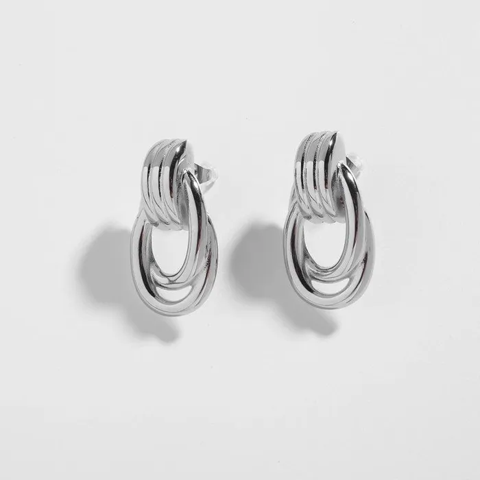 Biella Vintage Earrings Knot Silver Earrings