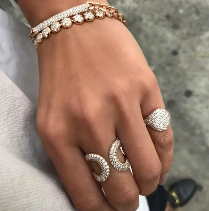 Bling Pinky Ring Carbon Hyde Rings