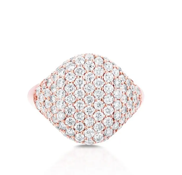 Bling Pinky Ring Carbon Hyde Rings