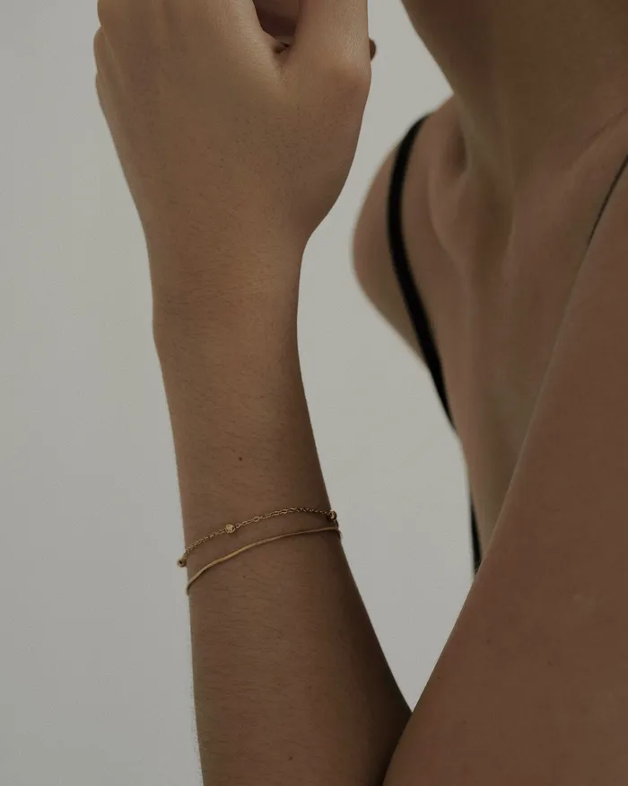 Bracelets Heli Layered Snake Bobble Chain Bracelet MYJN