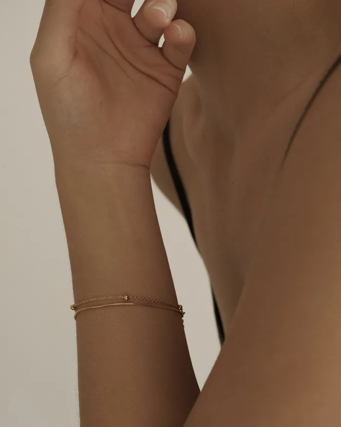 Bracelets Heli Layered Snake Bobble Chain Bracelet MYJN
