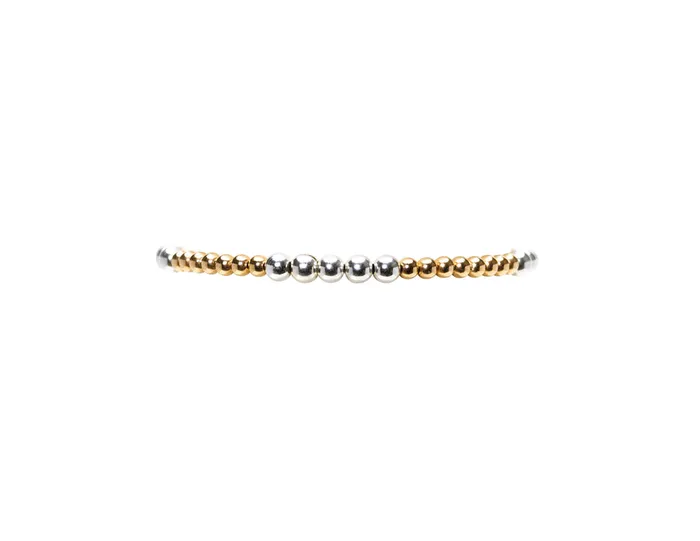 Bracelets Karen Lazar 3mm Yellow Gold Filled Bracelet With 4mm Sterling Silver Bracelets Karen Lazar 3mm Yellow Gold Filled Bracelet With 4mm Sterling Silver