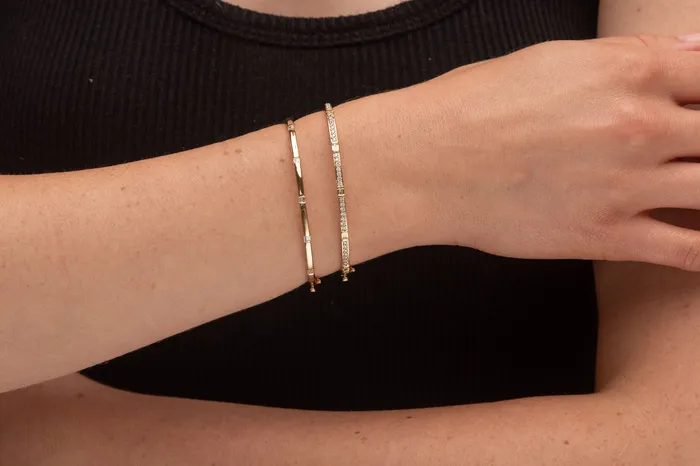 Bracelets Rachel Reid Round and Baguette diamond bangle Bracelets Rachel Reid Round and Baguette diamond bangle