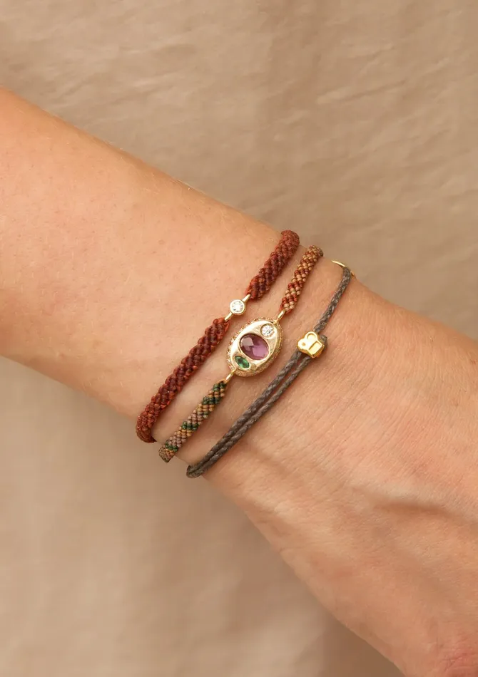 Bracelets Scosha Classic Diamond Bracelet in Rust