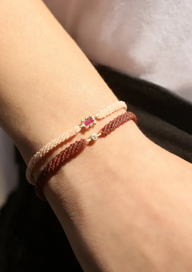 Bracelets Scosha Classic Diamond Bracelet in Rust