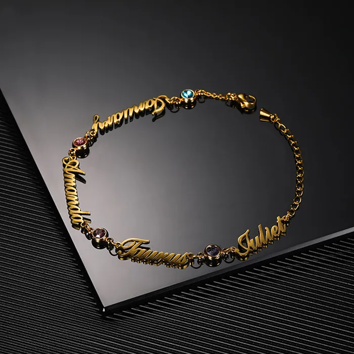 Bracelets The Signature Collection Co MultiName Birthstone Bracelet