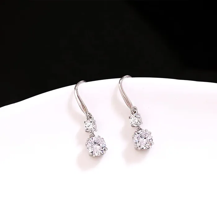 Bracelets Yellow Chimes Yellow Chimes Earrings for Women and Girls A5 High Grade White Crystal Drop Hoop Earrings Silver Toned Drop Earrings Birthday Anniversary Gift for Wife Birthday Gift for Girls Women