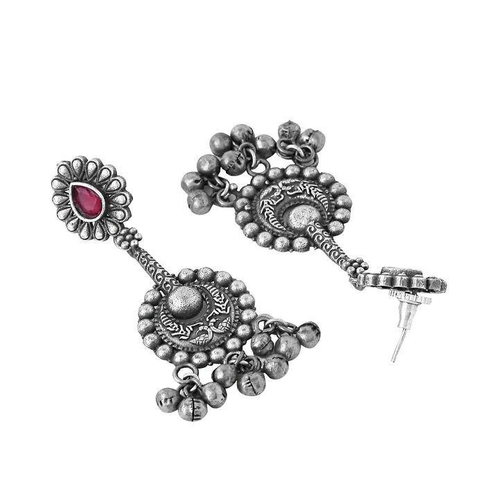 Bracelets Yellow Chimes Yellow Chimes Earrings for Women and Girls Traditional Silver Oxidised ChandbaliGerman SilverChand Baliyan EarringsBirthday Gift For girls and women Anniversary Gift for Wife