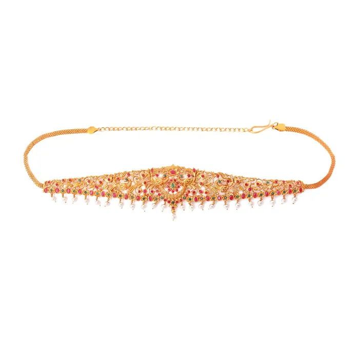 Bracelets Yellow Chimes Yellow Chimes Kamarbandh For Women Gold Plated Multicolured Crystal Studed Traditional Bridal Saree Kamarbandh For Women and Girls Design 5 Bracelets Yellow Chimes Yellow Chimes Kamarbandh For Women Gold Plated Multicolured Crystal Studed Traditional Bridal Saree Kamarbandh For Women and Girls Design 5