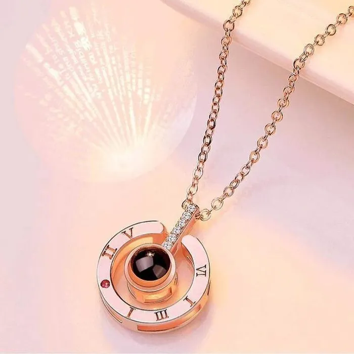Bracelets Yellow Chimes Yellow Chimes Pendant for Women and Girls Rose Gold Pendant I Love You in 100 Different Languages Pendant Birthday Gift for Girls and Women Anniversary Gift for Wife