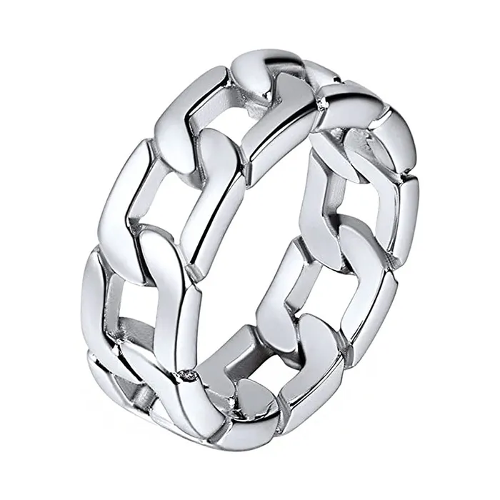 Bracelets Yellow Chimes Yellow Chimes Rings for Men Silver Chain Ring Stainless Steel Ring for Men and Boys Bracelets Yellow Chimes Yellow Chimes Rings for Men Silver Chain Ring Stainless Steel Ring for Men and Boys