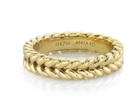 Braided Gold Ring Anita Ko Rings
