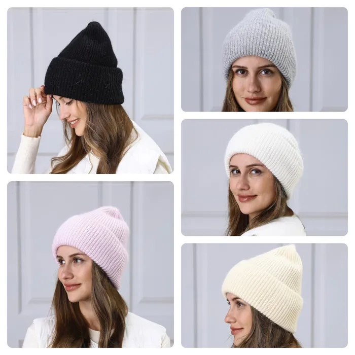 Candlewick Gift Shop Earrings Angora Ribbed Beanie