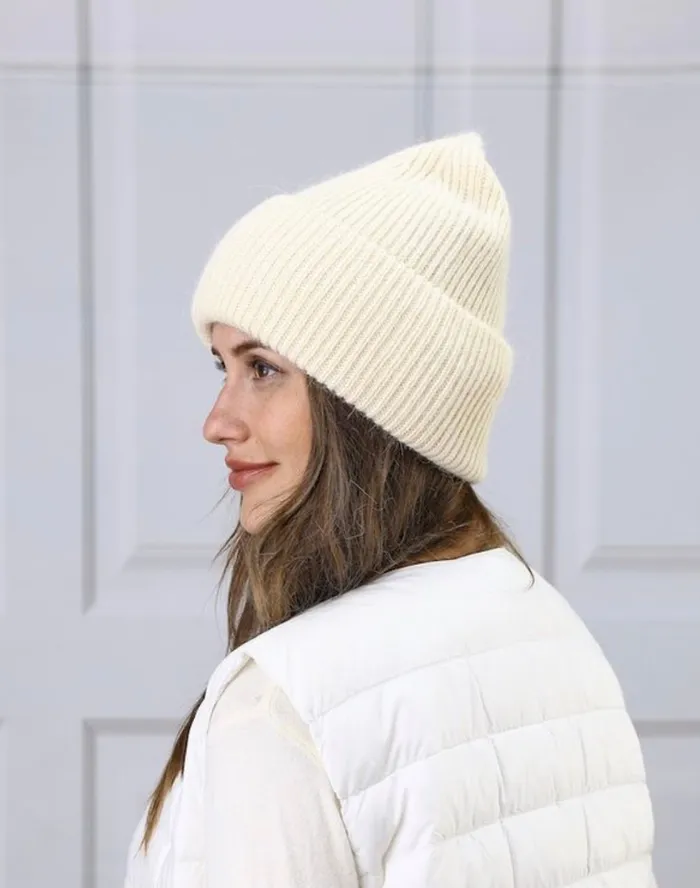 Candlewick Gift Shop Earrings Angora Ribbed Beanie