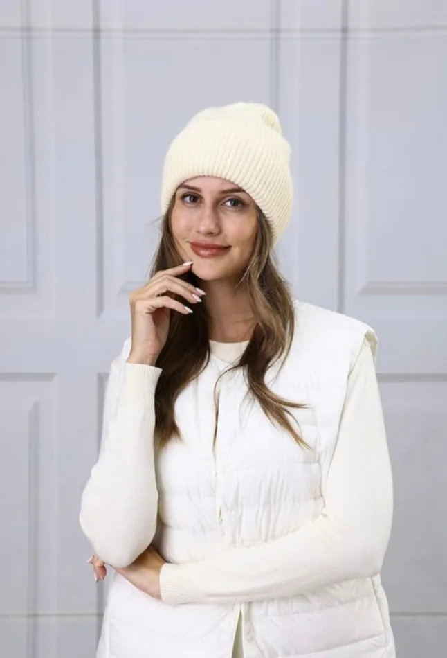 Candlewick Gift Shop Earrings Angora Ribbed Beanie