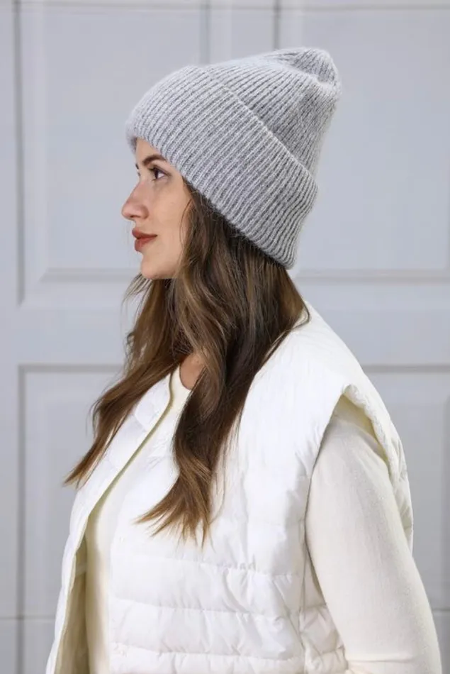 Candlewick Gift Shop Earrings Angora Ribbed Beanie