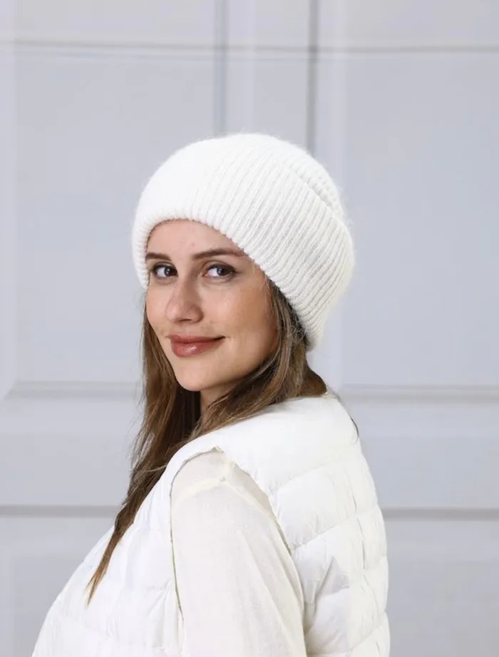 Candlewick Gift Shop Earrings Angora Ribbed Beanie