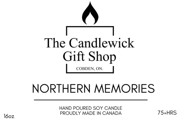 Candlewick Gift Shop Northern Memories 16oz Cobden Candle Earrings