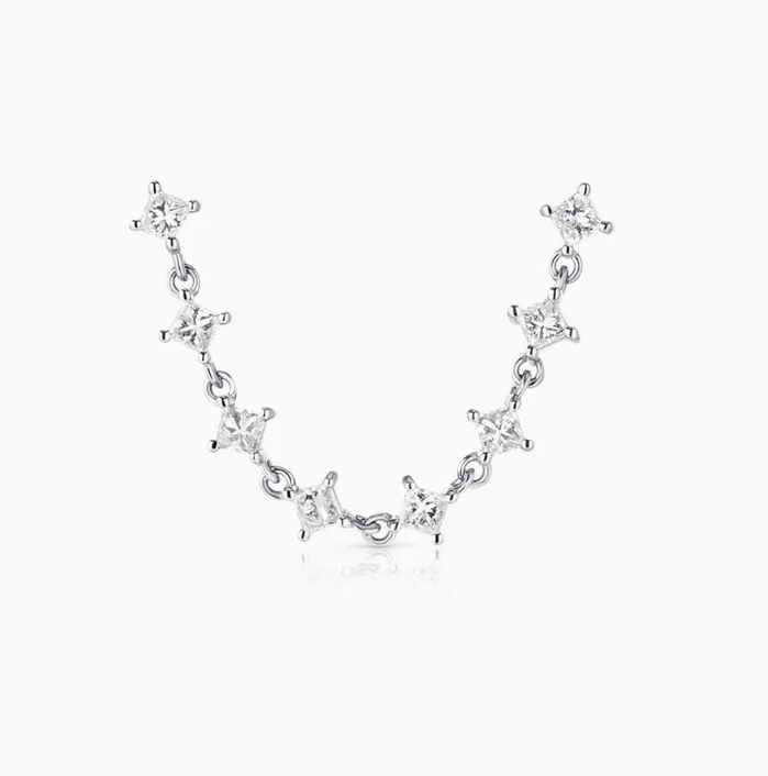 Carbon Hyde Earrings Princess Ear Chain