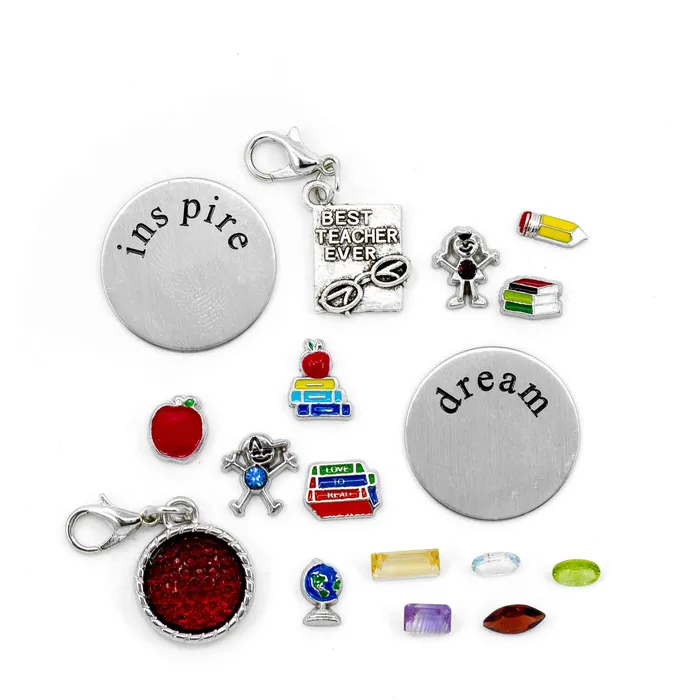 Charm Drop School Teacher BATH0004TEACHER Charm Necklaces