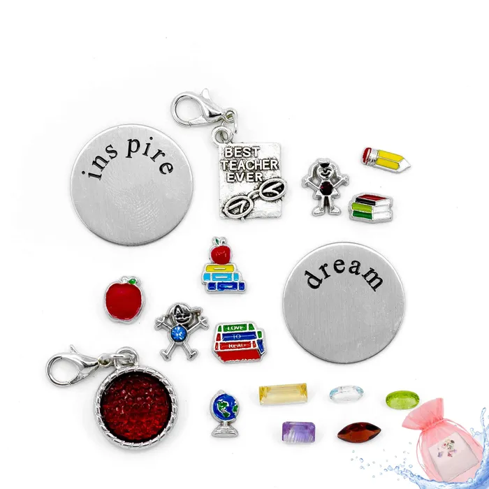 Charm Drop School Teacher BATH0004TEACHER Charm Necklaces