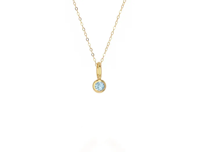 Charm Necklaces Mini Aquamarine Charm Rachel Reid Charm Necklaces Mini Aquamarine Charm Rachel Reid