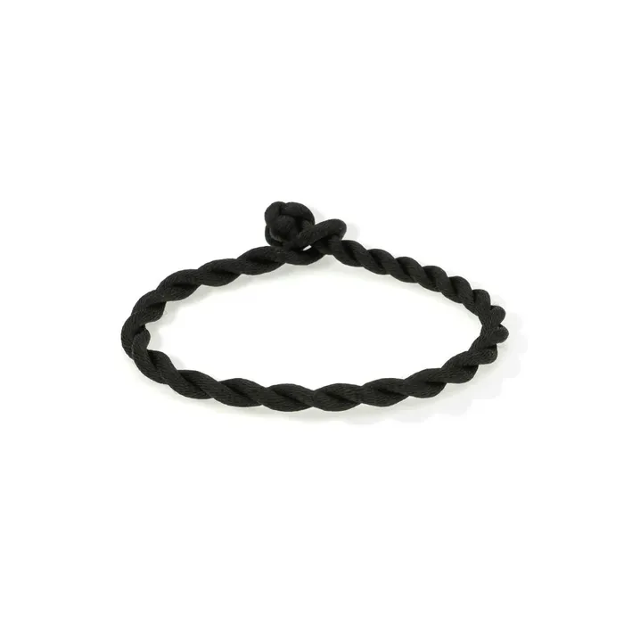 Chunky Twisted Black Silk Cord Bracelet Adina Reyter Bracelets