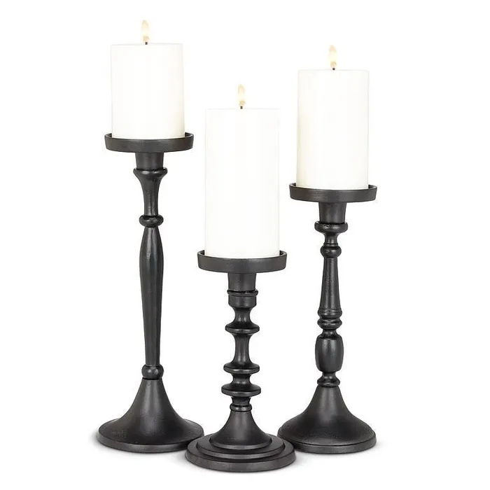 Classic Black Candle Holder Abbott Rings