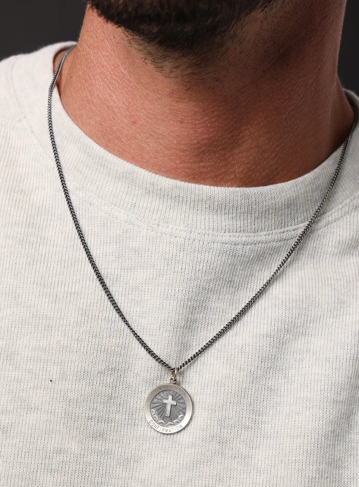 Confirmation Cross Sterling Silver Pendant Necklace for men WE ARE ALL SMITH Necklaces