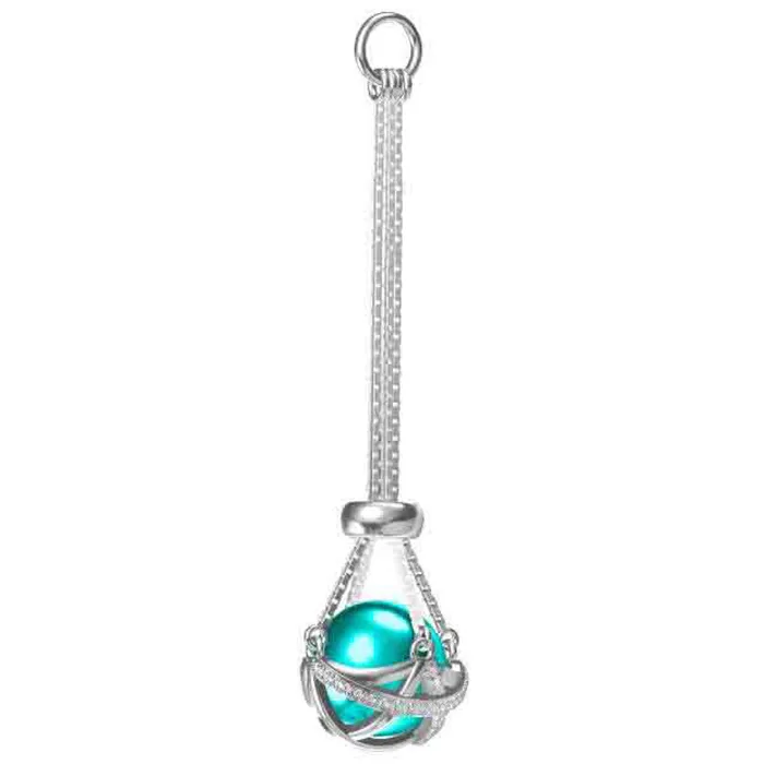 CPST049 Necklaces Cage Pendant 925 Sterling Silver Pearl Cradle Basket x 